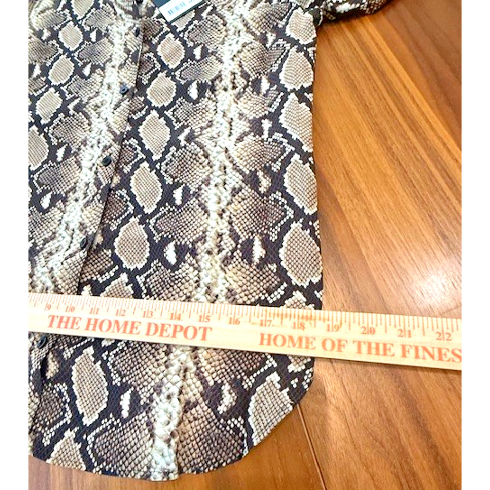 The Kooples Snakeskin Print Python Long Sleeve Si… - image 7